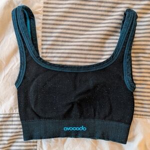 Avocado Black and Blue Sports Bra in size M/L